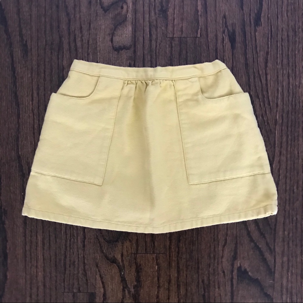 Bonton Yellow Pocket Mini Skirt